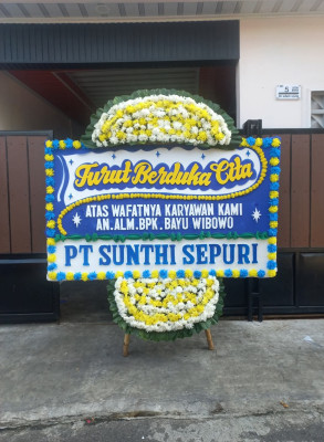 Papan Bunga Duka di Tamansari