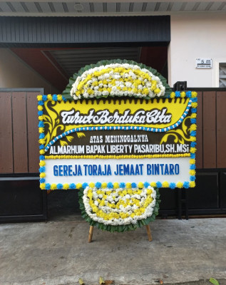 Papan Bunga Duka di Tamansari